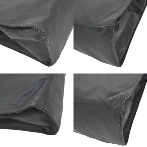 PRADA MILANO Logo Tessuto Hand Bag Nylon Black Silver Italy 80KA730 - Picture 8 of 16